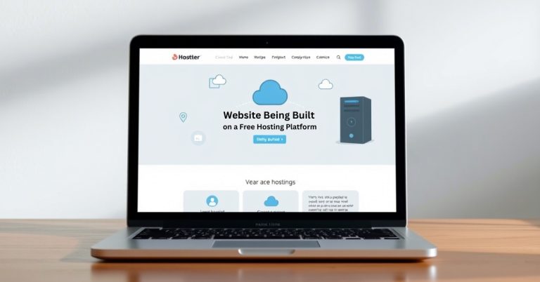 Website being built on a free hosting platform, showcasing how easy it is to get started. Is Free Hosting Really Worth It for your site?