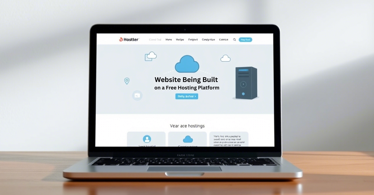 Website being built on a free hosting platform, showcasing how easy it is to get started. Is Free Hosting Really Worth It for your site?