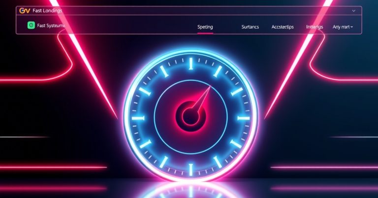 Speedometer indicating fast website performance, symbolizing how to speed up your website with improved hosting solutions.