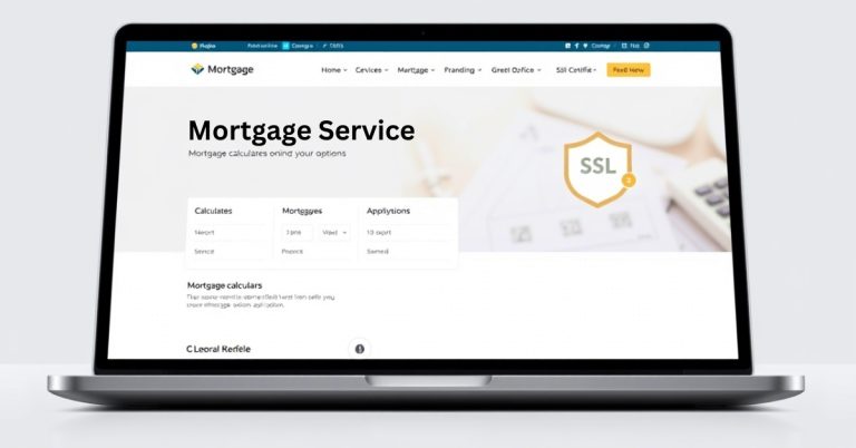 Best Hosting for Mortgage Services: Secure mortgage website with SSL and loan calculator features.
