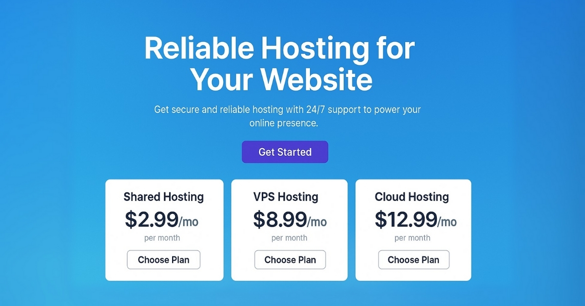 Reliable website-hosting-cost plans starting at $2.99/mo with 24/7 support and fast cloud options.